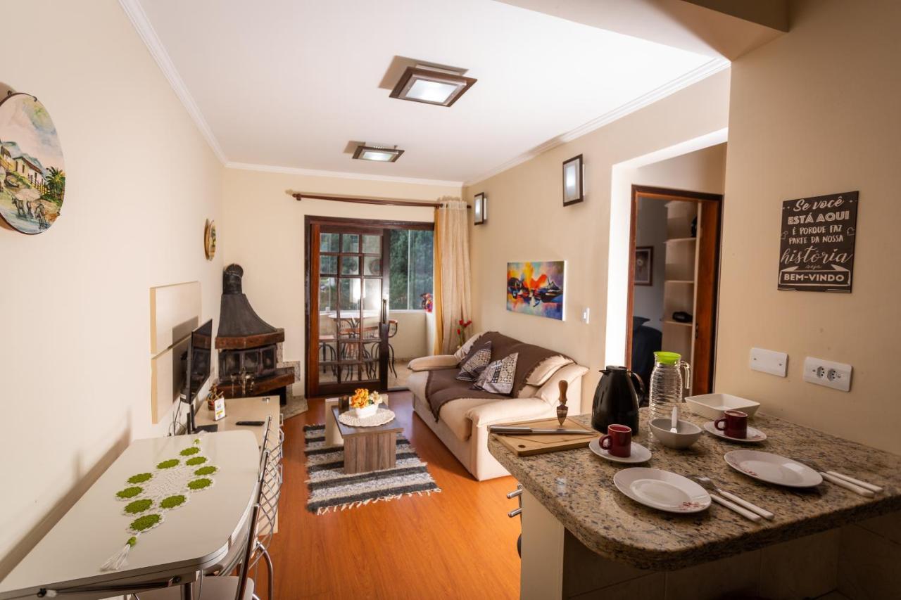 Apartamento Apartamento Encantador Com Lareira Interna Campos do Jordão